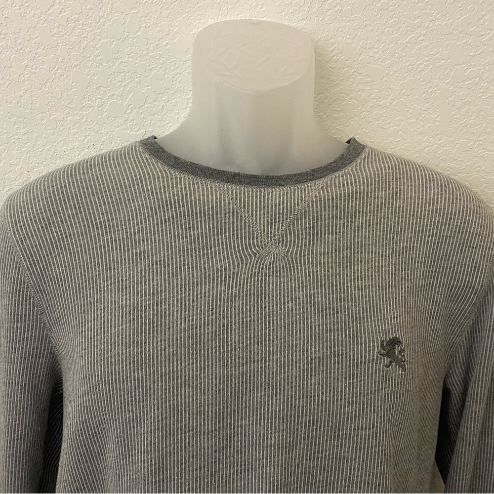 Mens Size Medium Express Heathered Gray Cotton Sweater Crew Neck Pullover​​​​ - Picture 2 of 6
